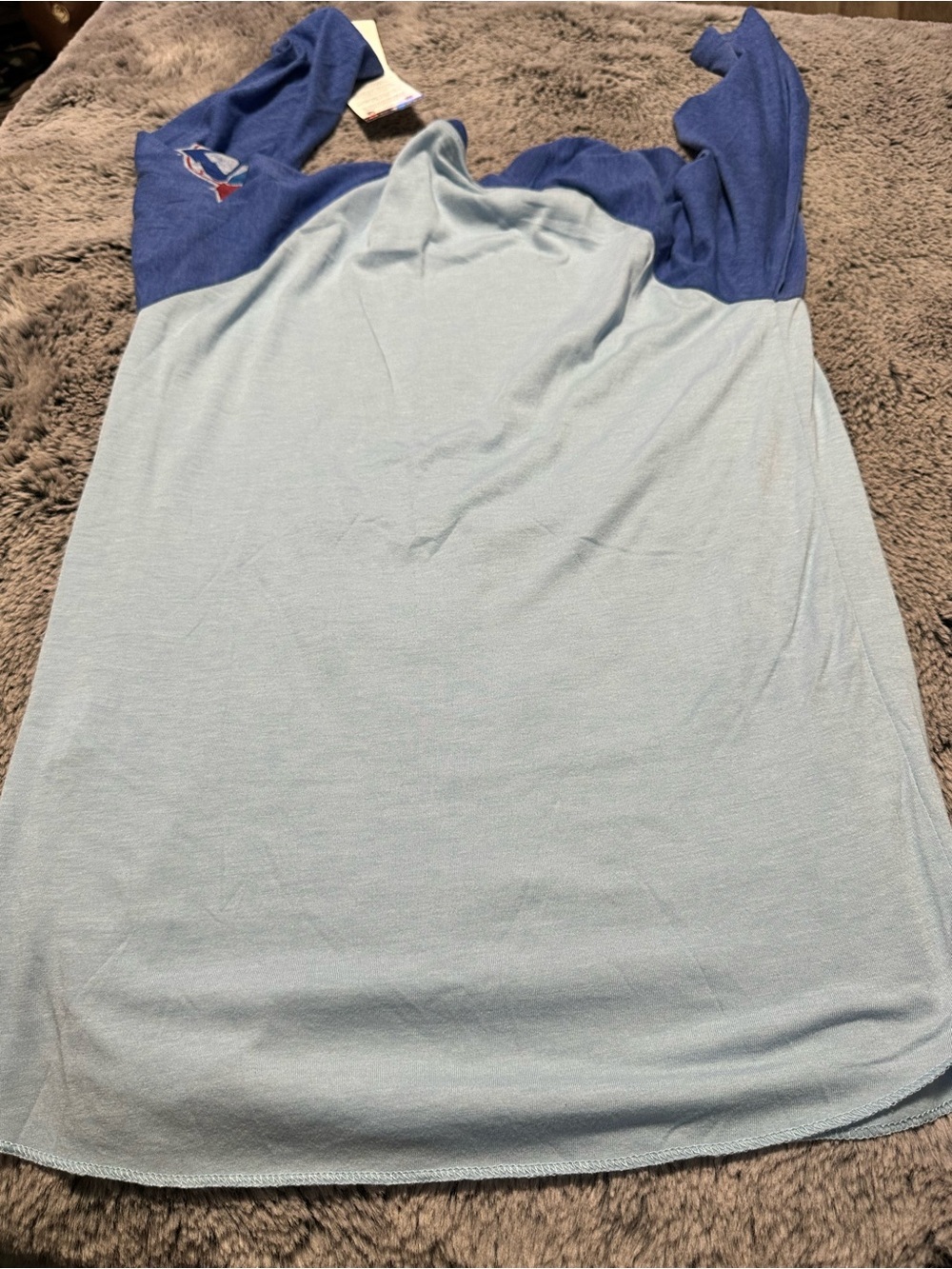 NWT Toronto Blue Jays MLB Raglan Baseball Tee 3/4 Sleeve Women’s S - Picture 4 of 6
